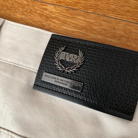 TR Premium Tailored Recreation Golf Pants Tan Chino 34 x 32 Stretch NWT - Picture 8 of 11